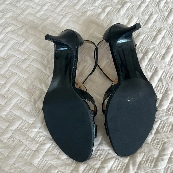 NWOT Talbots black faux snake skin heels size 8 - Picture 6 of 8